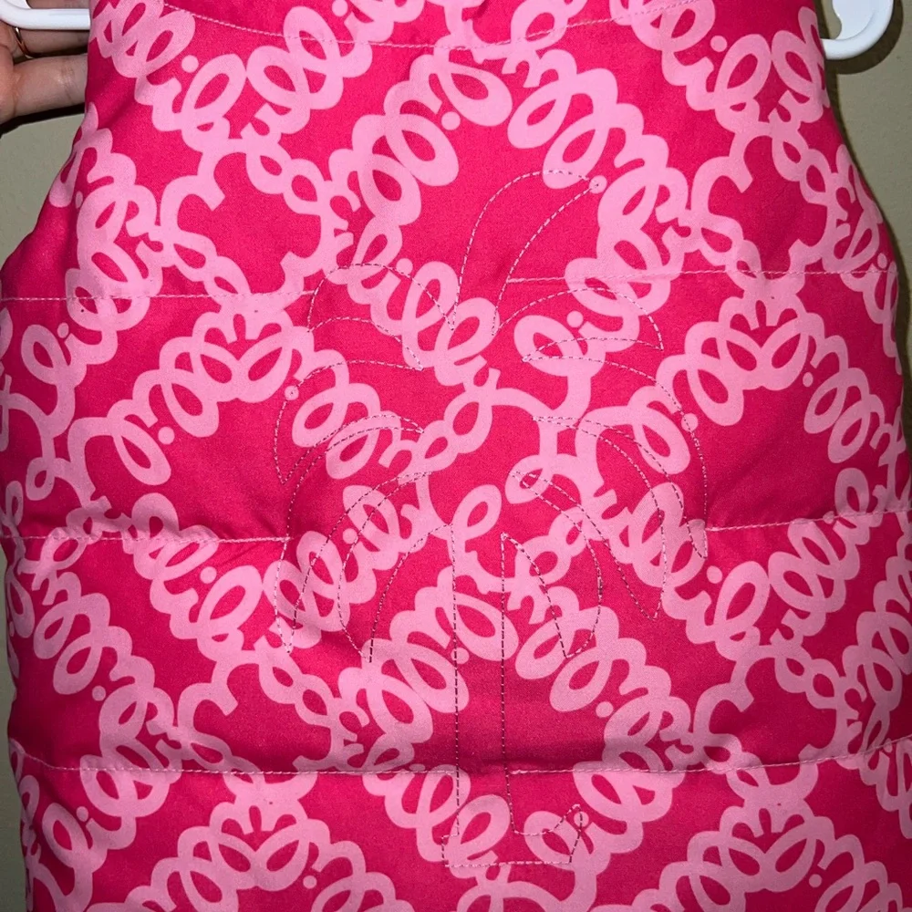 Lilly Pulitzer Pink Patterned Puffer Vest